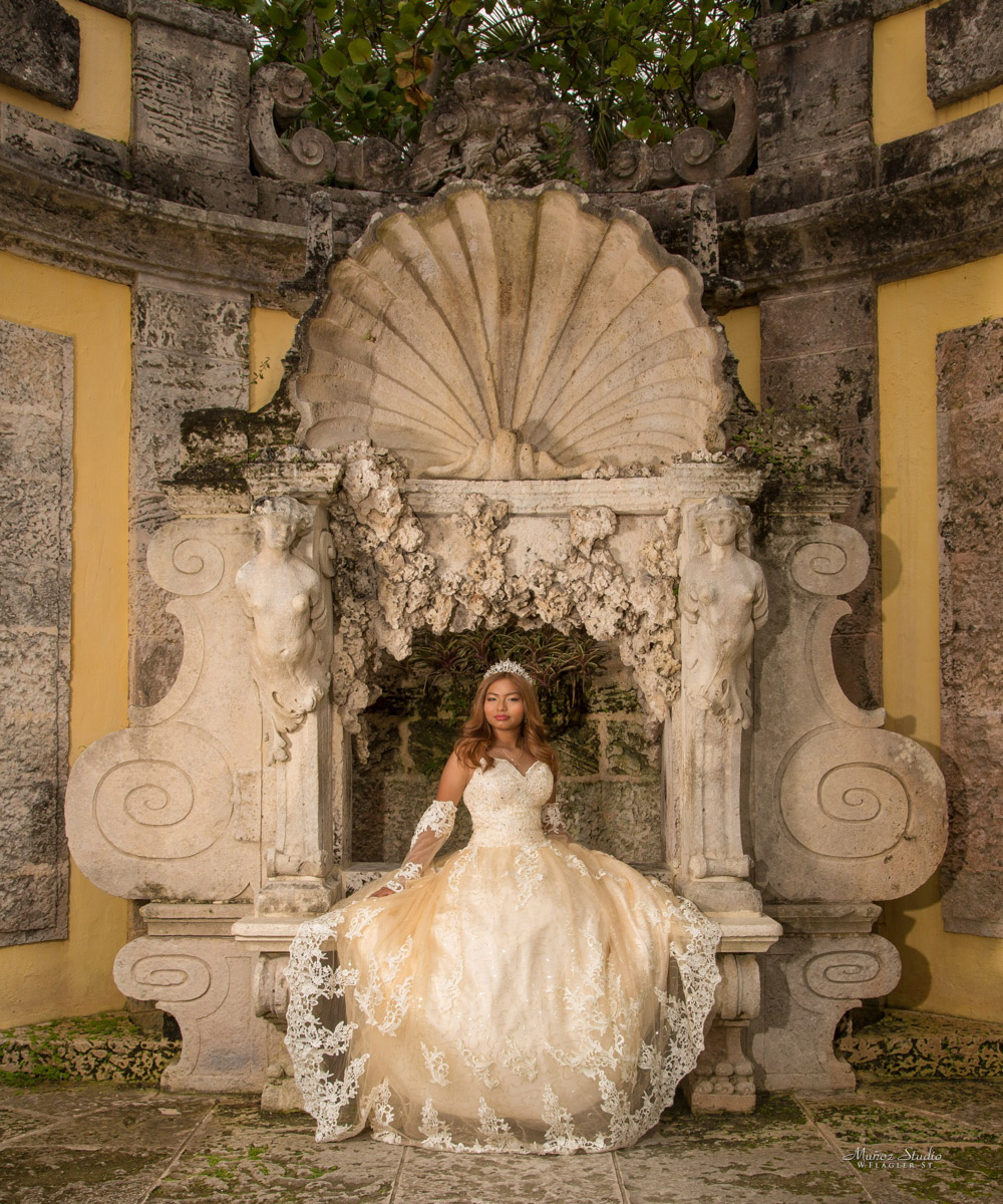 Yellow quinceañera dress